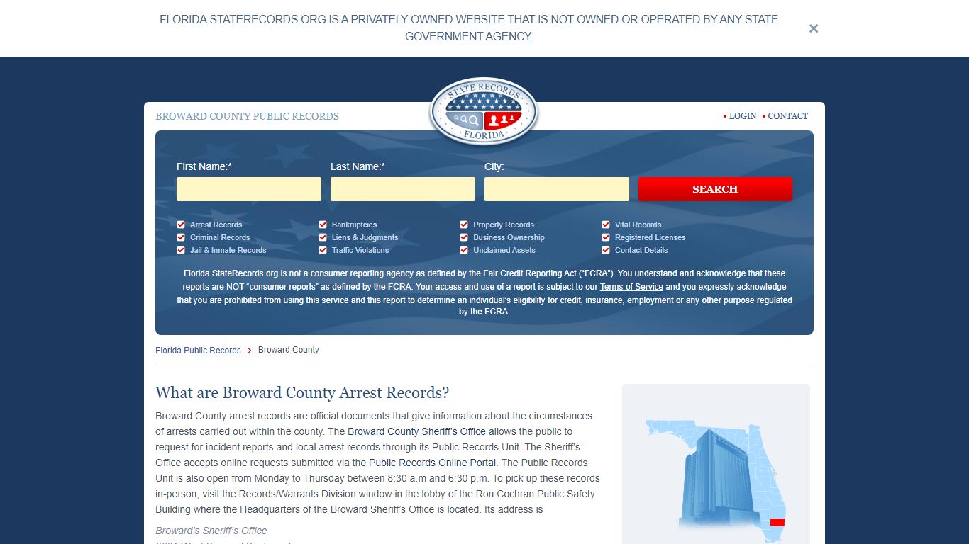 BROWARD COUNTY PUBLIC RECORDS - Florida State Records